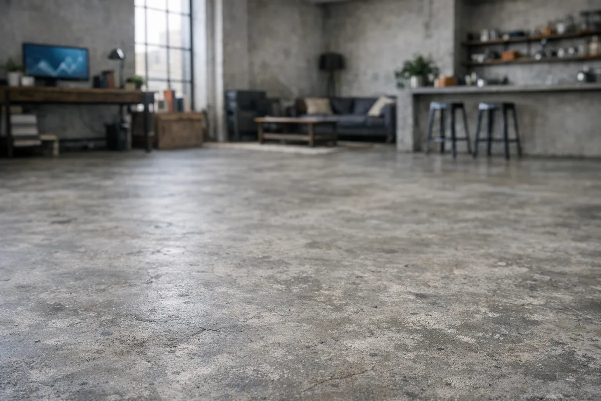 ליטוש בטון לפני - רצפת בטון מנומרת ולא חלקה